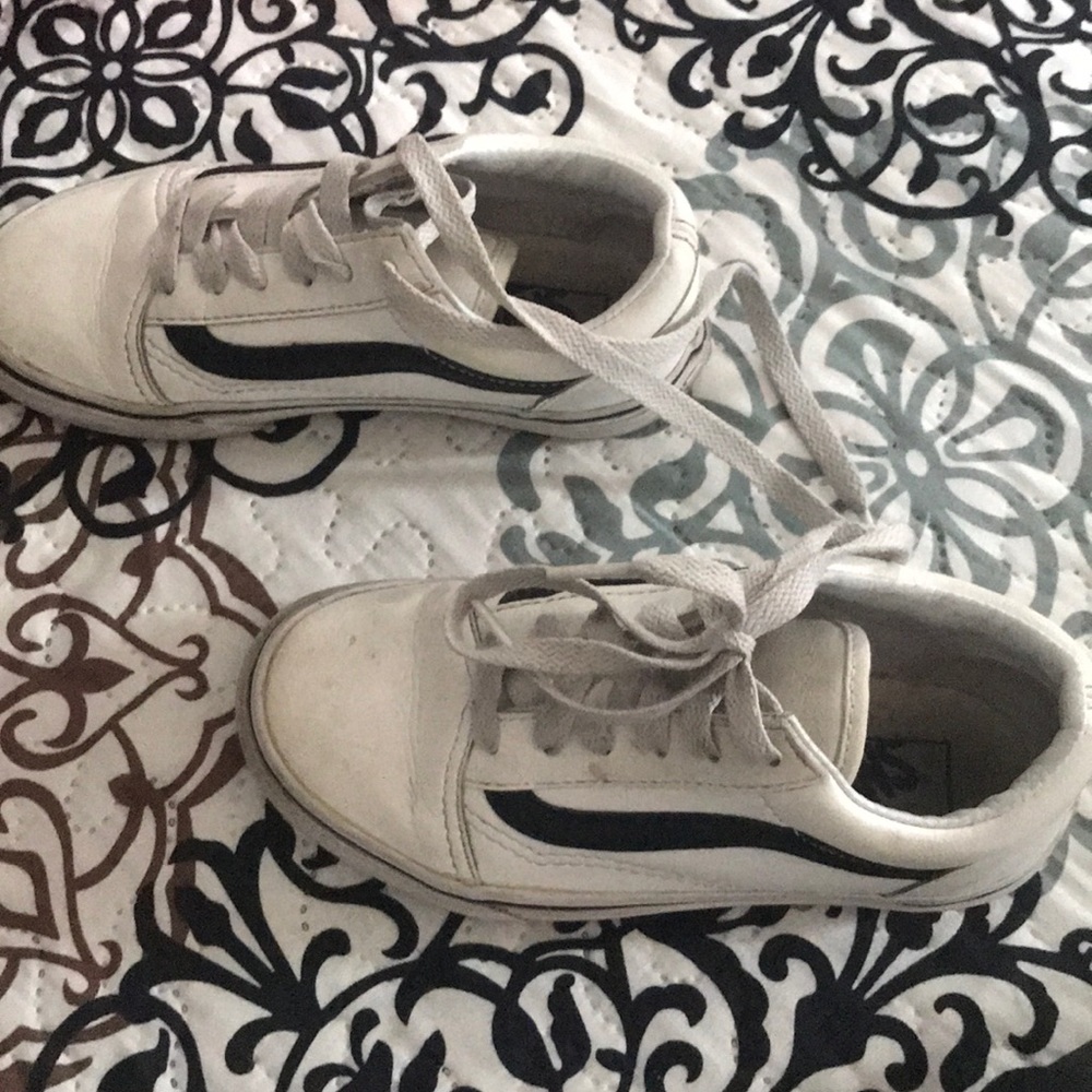 White leather youth converse